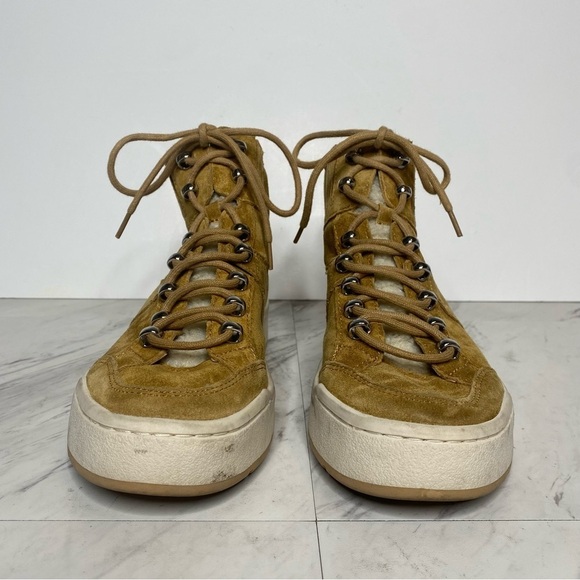 Marc Fisher Mally High Top Tan Suede Sneaker 8 1/2 - Picture 2 of 14